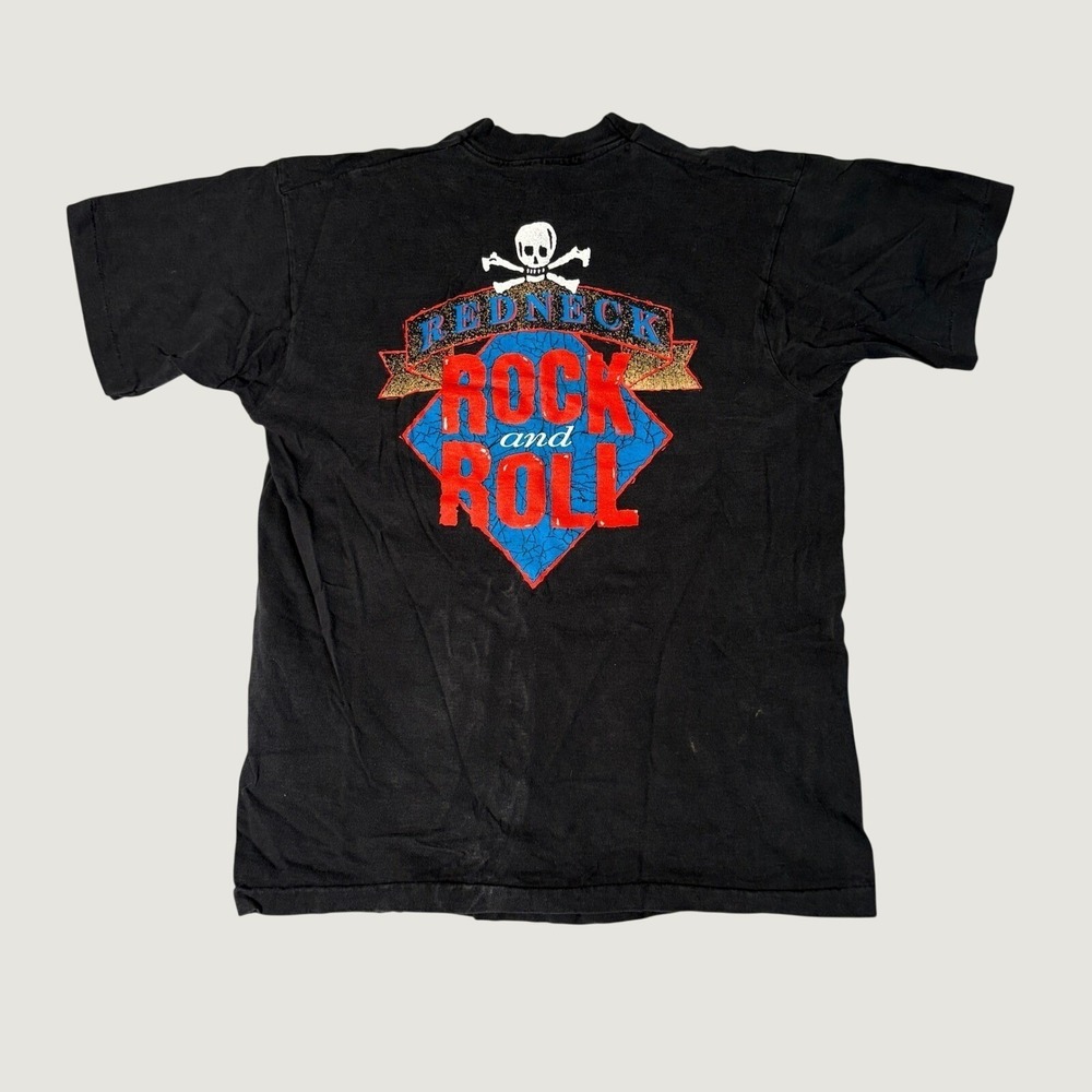 Vintage Pirates of the Mississippi T Shirt Redneck Rock and Roll Black Large